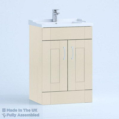 1000mm Traditional 2 Door Floor Standing Bathroom Vanity Basin Unit (Fully Assembled) - Cambridge Solid Wood Mussel Price Comparisons | Compare The Build