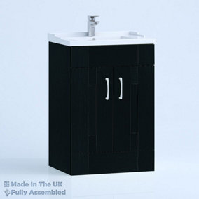 1000mm Traditional 2 Door Floor Standing Bathroom Vanity Basin Unit (Fully Assembled) - Cartmel Woodgrain Anthracite