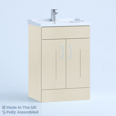 1000mm Traditional 2 Door Floor Standing Bathroom Vanity Basin Unit (Fully Assembled) - Cartmel Woodgrain Mussel Price Comparisons | Compare The Build