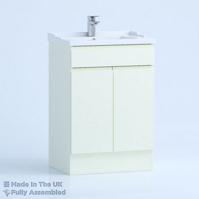1000mm Traditional 2 Door Floor Standing Bathroom Vanity Basin Unit (Fully Assembled) - Lucente Gloss Cream Price Comparisons | Compare The Build