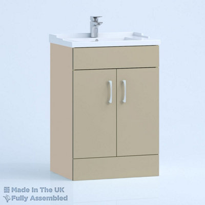 1000mm Traditional 2 Door Floor Standing Bathroom Vanity Basin Unit (Fully Assembled) - Vivo Gloss Cashmere Price Comparisons | Compare The Build