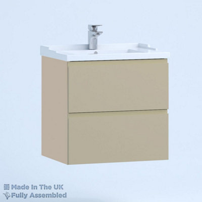 1000mm Traditional 2 Drawer Wall Hung Bathroom Vanity Basin Unit (Fully Assembled) - Lucente Gloss Cashmere Price Comparisons | Compare The Build