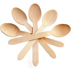 1000pcs Biodegradable Wooden Spoons