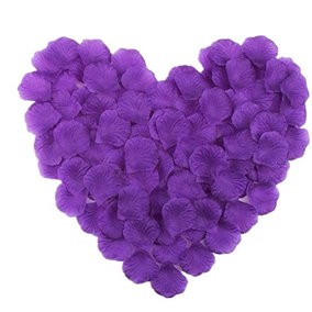 1000pcs Dark Purple Silk Rose Petals Wedding Mothers Day Wedding Confetti Anniversary Table Decorations