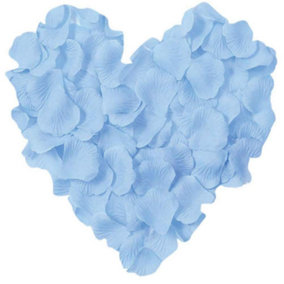1000pcs Light Blue Silk Rose Petals Wedding Mothers Day Wedding Confetti Anniversary Table Decorations