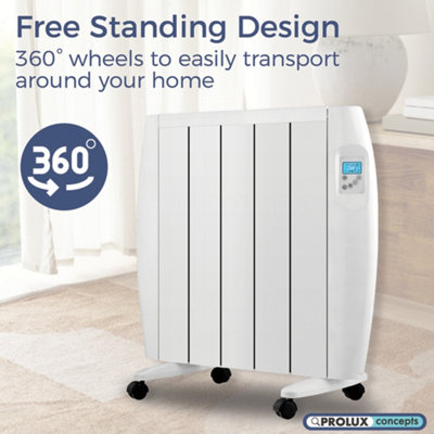 1000W (1kW) Ceramic Electric Panel Radiator: Portable & Wall Mountable ...