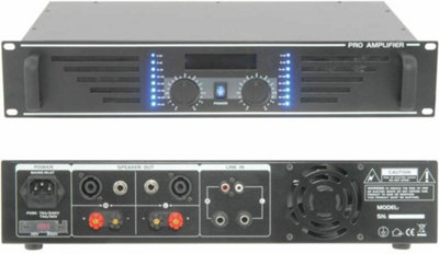 1000W Stereo Power Amplifier - Professional DJ Speaker Sound System - 2U Rack