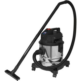 1000W Wet & Dry Vacuum Cleaner - 20L High Impact Metal Drum - Low Noise - 230V