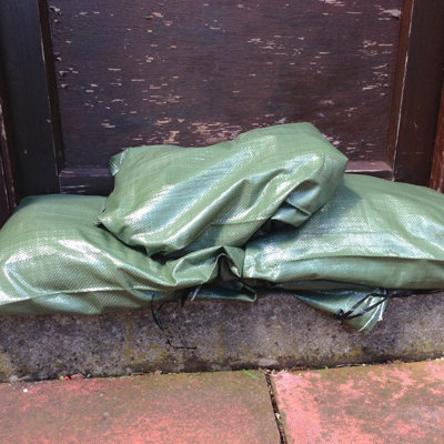 1000x Yuzet Green Sandbag Polypropylene Woven UV Proof Rot Proof- Empty