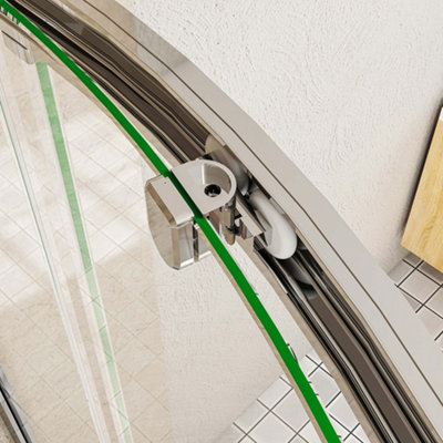 1000x800x1850mm Quadrant Shower Enclosure+1000x800mm Left Stone Tray ...