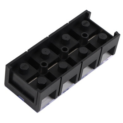 100A 600V TC Fixed Terminal Strip,Dual Row Screw Block for Distribution Systems-1pc Red Copper