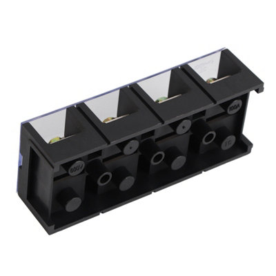 100A 600V TC Fixed Terminal Strip,Dual Row Screw Block for Distribution Systems-1pc Red Copper