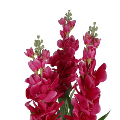 100cm Artificial Cymbidium Orchid Plant - Extra Large - Dark Pink Flowers