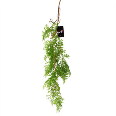 100cm Artificial Hanging Maidenhair Fern Plant Dark Green