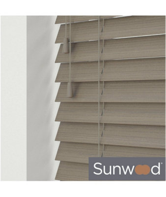 100cm Dune Faux Wood Venetian With Strings 130cm Drop