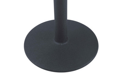 100cm Pantheon Black Marble Round Dining Table with Black Leg Bistro