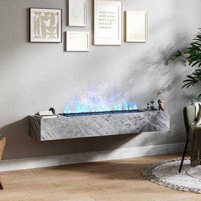 100cm W x 25cm D x 20cm H Electric 3D Water Vapour Fireplace 7 Flame Colours