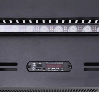 100cm W x 25cm D x 20cm H Electric 3D Water Vapour Fireplace 7 Flame Colours - 4