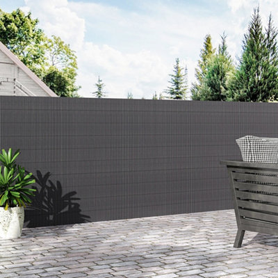 100cm W x 300cm L Garden Sunshade Privacy Fence Screen Panel Dark Grey