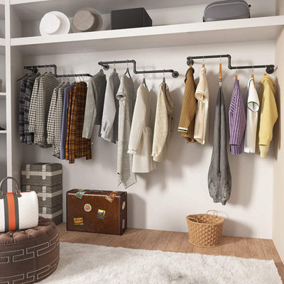 B&q wall discount mounted clothes rail