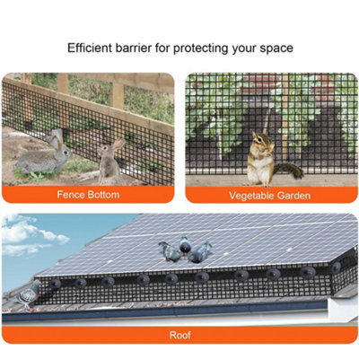 100ft Solar Panel Wire Mesh Roll & Clips Fasteners - Pigeon Bird ...