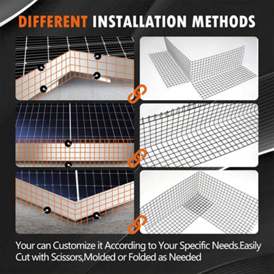 100ft Solar Panel Wire Mesh Roll & Clips Fasteners - Pigeon Bird ...