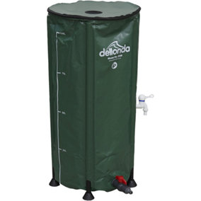 100L Collapsible Garden Water Butt & Drain Tap - Outdoor Storage Gardening Tank