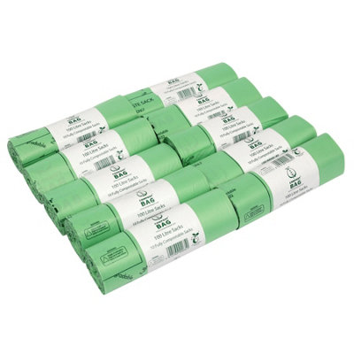 100L Compost Bag Compostable Heavy Duty Sacks - 10 Rolls