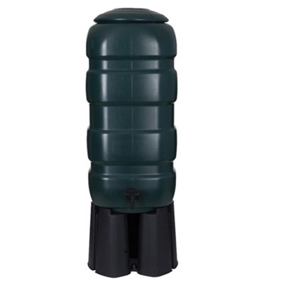 100L Slimline Garden Water Butt Set Including Tap with Stand and Filler Kit - 3