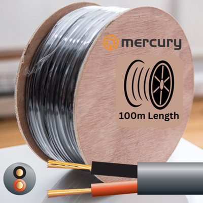 100m 100V Line Speaker Cable - Heavy Duty, Double Insulated : 100m Reel