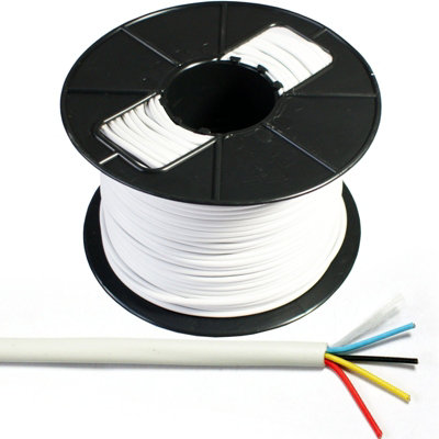 100m (330 ft) - 4 way 2 Pair Alarm Cable Tinned Copper Stranded CCTV Panel Contact PIR
