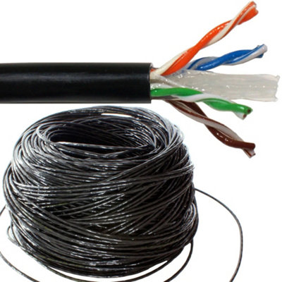 100m (330 ft) - Outdoor CAT6 Network Cable Reel Drum Copper External  Ethernet LAN UTP RJ45