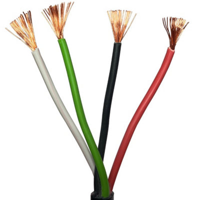 100m (330 ft) - Outdoor Rated 4 Core Speaker Cable 1.5mm OXYGEN FREE COPPER (OFC) 100V Wire