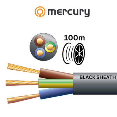 100m Cable 2183Y 3 Core Round PVC, 300/300V, HO3VV-F3, 3A 100m Reel