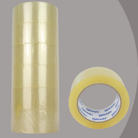100M CLEAR TAPE 75MM CORE 6 PACK SUPER STRONG STICKY TAPE FITS DISPENSERS