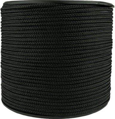 100m Reel Of Black Paracord For Use With Military Basha Army tarp Tent