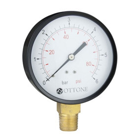 100mm 4 Bar Pressure Gauge Air Oil Water Meter 1/2" BSPT Side Entry Manometer