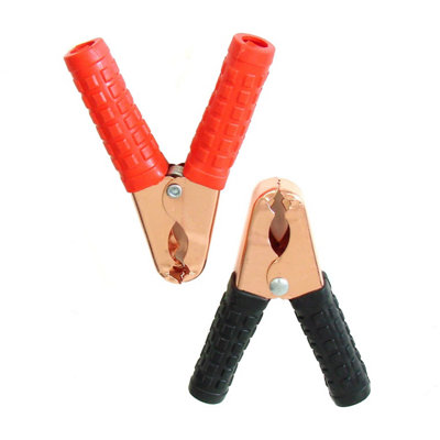 100mm / 4" Crocodile Clips, Alligator Clamps, Electrical Cable Terminal Test Metal Croc Clips - Car Battery, Electric Testing, DIY