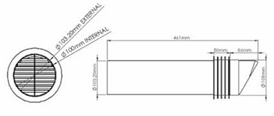 100mm 4" High Rise Ventilator BROWN
