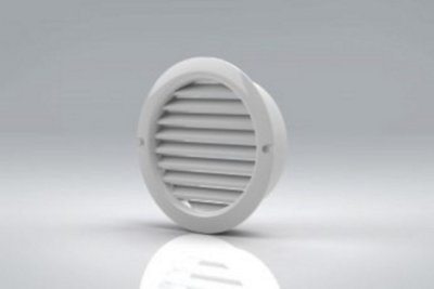 100mm (4") White Round Grille - Internal or External Use