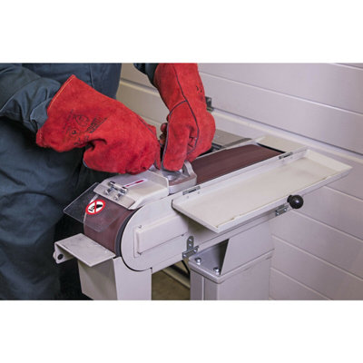 100mm Bench / Floor Power Belt Sander Linisher - 1500W 230V - Workshop Grinding - 4