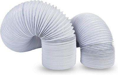 100mm - Blauberg PVC Heavy Duty White PVC Flexible Duct Hose - Extractor Fan - 6
