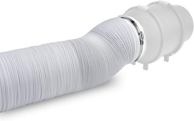 100mm - Blauberg PVC Heavy Duty White PVC Flexible Duct Hose - Extractor Fan - 7