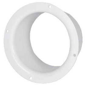 100mm Diameter White Plastic Ventilation Ducting Pipe Wall Plate Spigot
