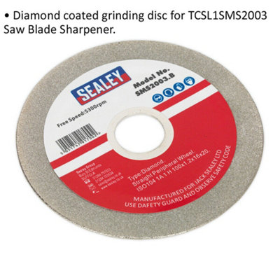100mm Diamond Coated Grinding Disc for ys08971 Bench Mounted Saw Blade Sharpener