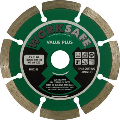 100mm Diamond Cutting Disc Blade for Concrete, Brick & Stone - Durable ...