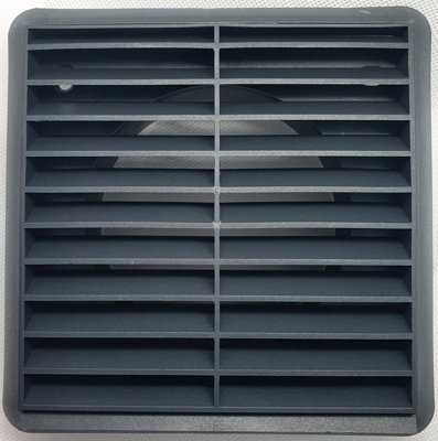 100mm External Grey Louvered Grille Vent (4" Spigot)