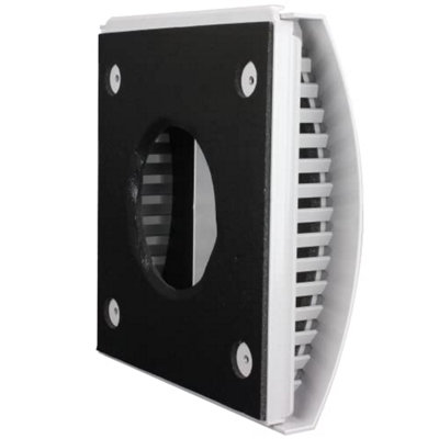 100mm - External Wall Wind Sound Baffle Vent Cover Draft Excluding Air Ventilation For Extractor Fans & Heat Recovery - Grey - 3