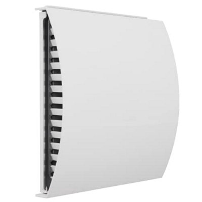 100mm - External Wall Wind Sound Baffle Vent Cover Draft Excluding Air Ventilation For Extractor Fans & Heat Recovery - White