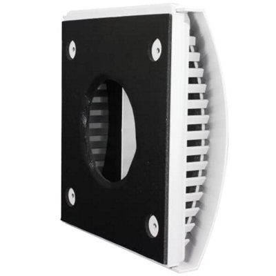100mm - External Wall Wind Sound Baffle Vent Cover Draft Excluding Air Ventilation For Extractor Fans & Heat Recovery - White - 4